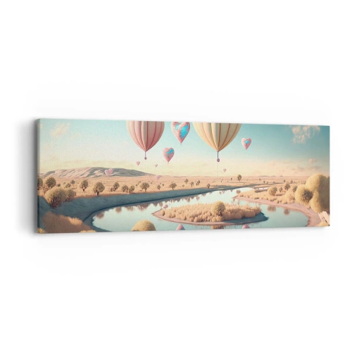 Quadro em tela - O amor permite se reerguer - 90x30 cm