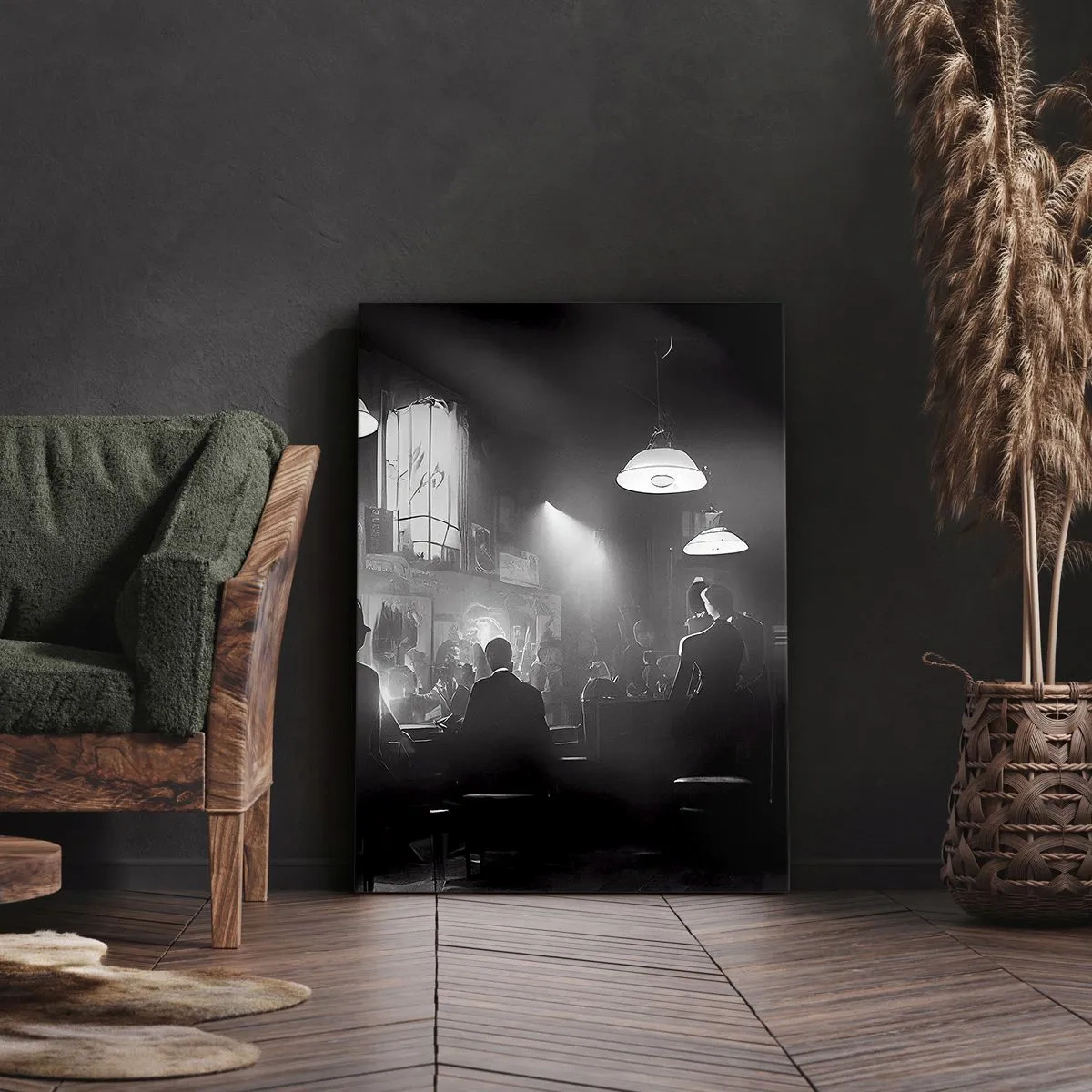 Quadro em tela - Em uma atmosfera de jazz - 45x80 cm