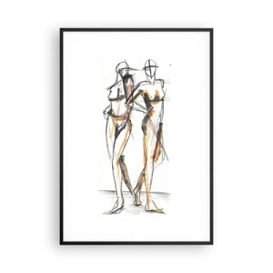 Pôster com moldura preta - Um estudo do encanto - 70x100 cm