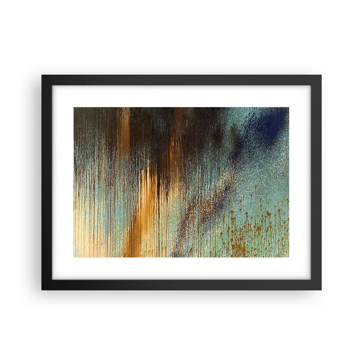 Pôster com moldura preta - Uma composição colorida não acidental - 40x30 cm