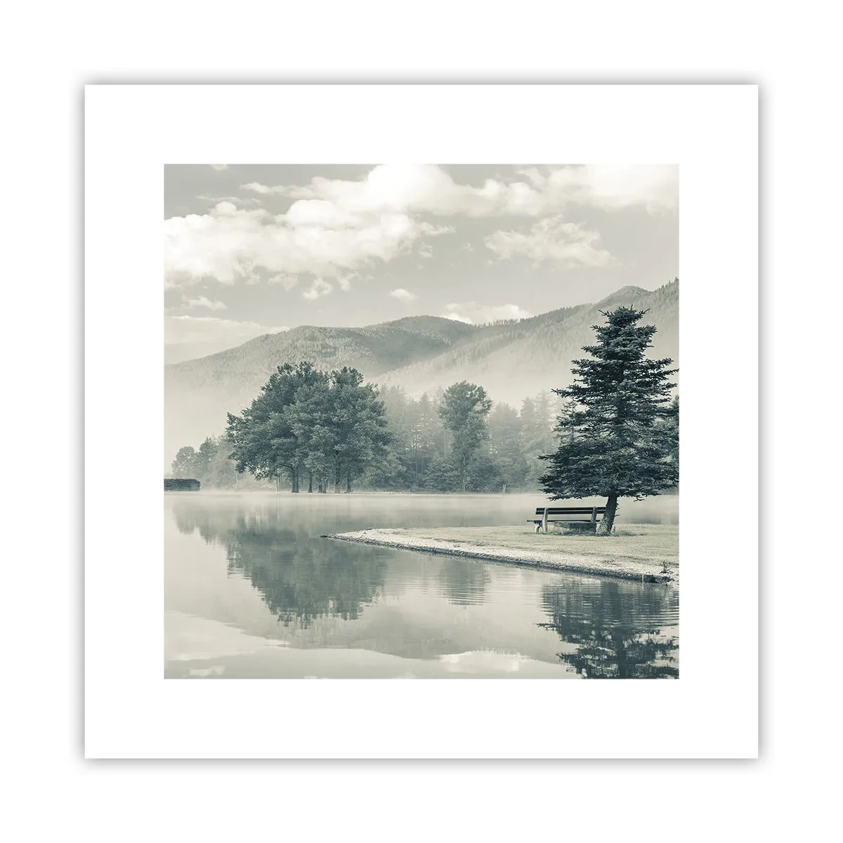 Pôster - O lago ainda está a dormir - 30x30 cm