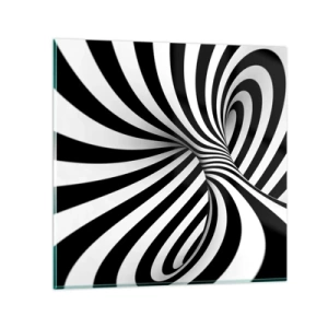 Quadro em vidro - Composição: espaço dançante - 60x60 cm