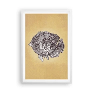 Pôster em moldura branca - De um oceano de enfeites - 61x91 cm