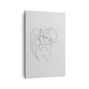 Quadro em tela - Com a mesma linha - 80x120 cm