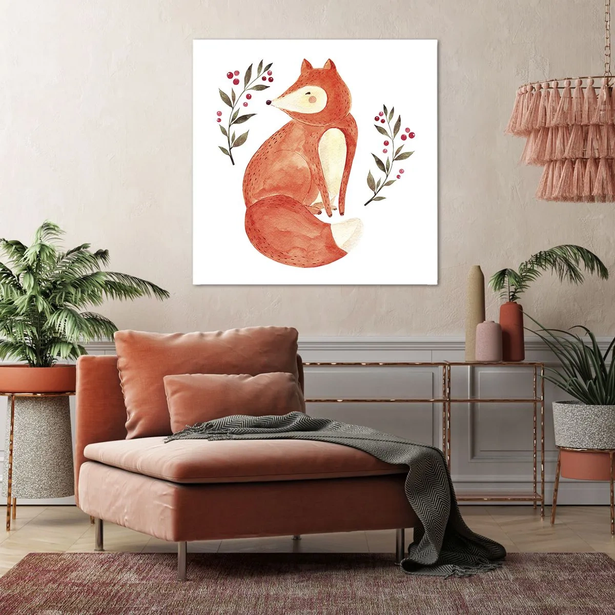 Quadro em tela - Pequeno ruivo - 40x40 cm