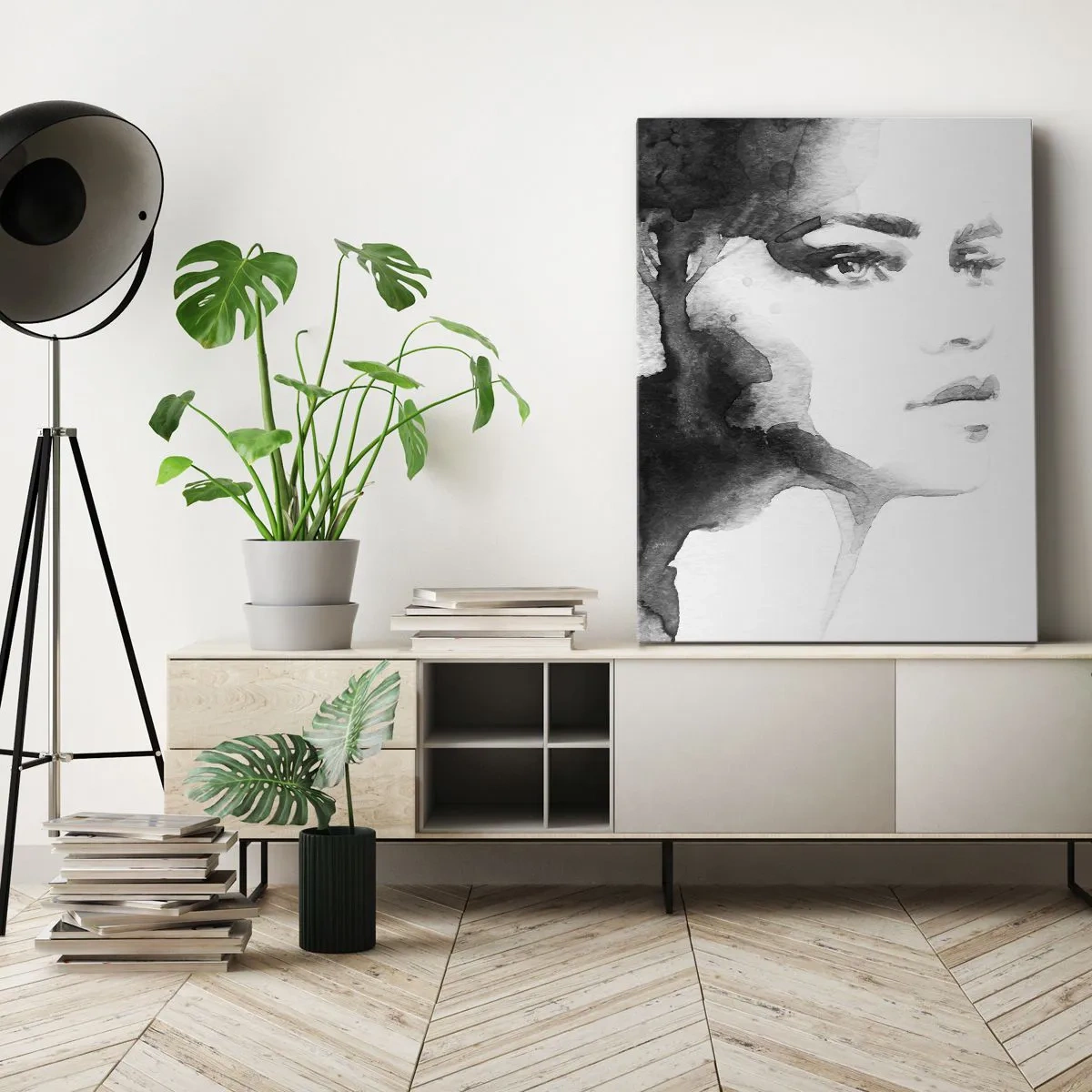 Quadro em tela - Feita de mistério e névoa - 45x80 cm