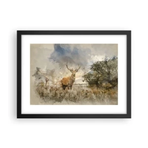 Pôster com moldura preta - Dignidade - força - dignidade - 40x30 cm