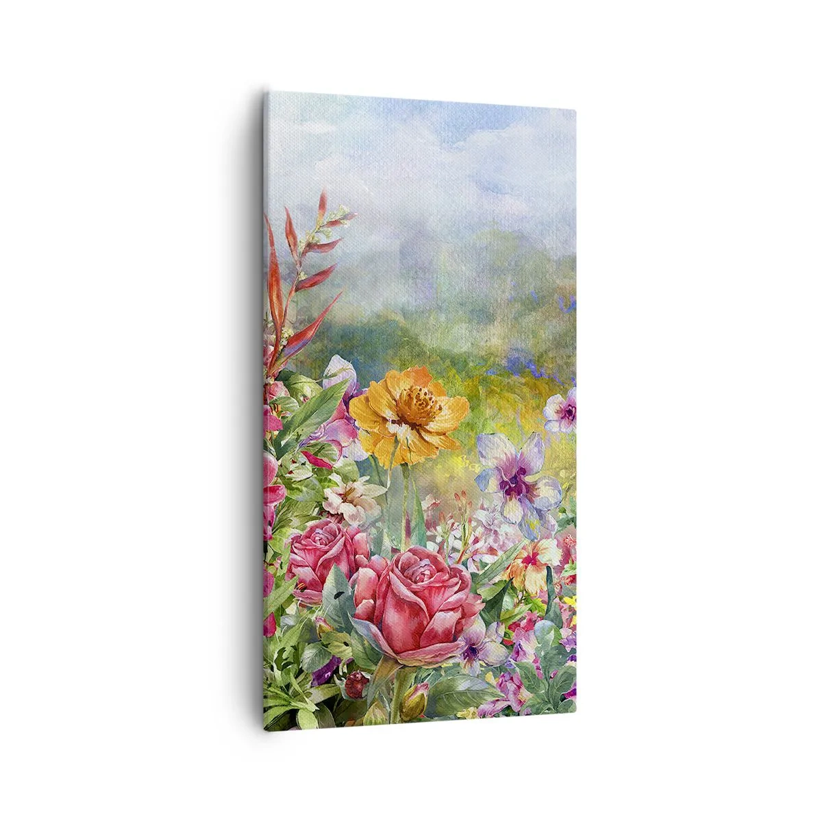 Quadro em tela - O jardim que enlouqueceu - 55x100 cm