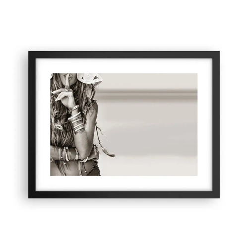 Pôster com moldura preta - Como uma menina - 40x30 cm