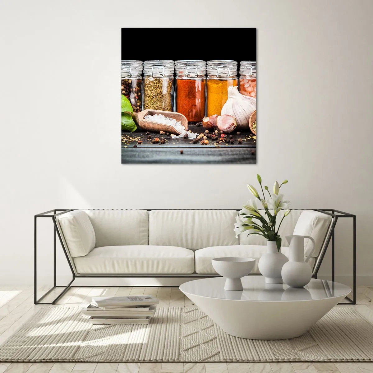 Quadro em vidro - Para que a vida tenha um sabor - 60x60 cm