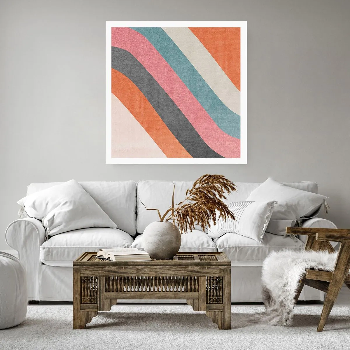 Pôster - Composição diagonal – movimento - 60x60 cm