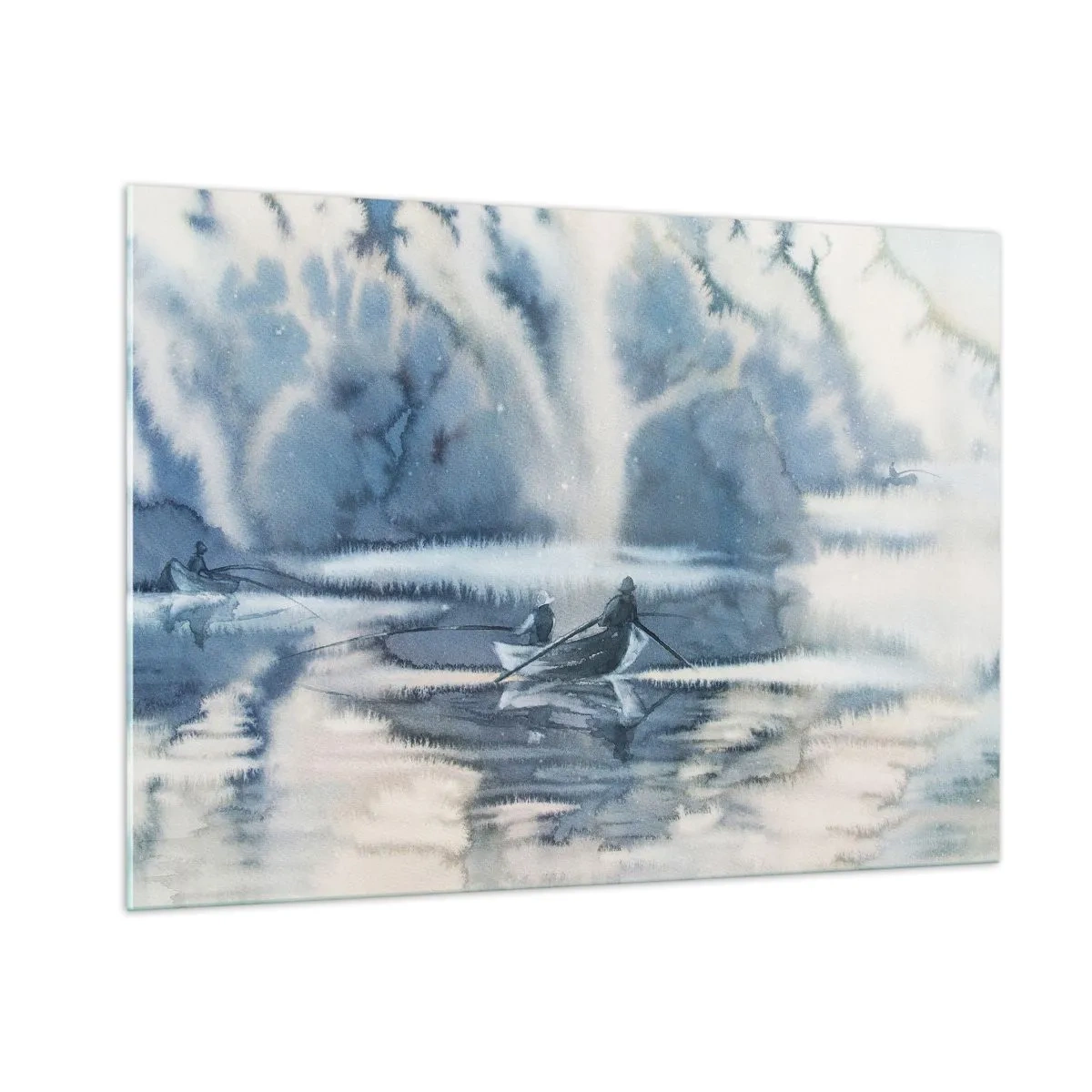 Quadro em vidro - Pescadores no seu paraíso - 100x70 cm