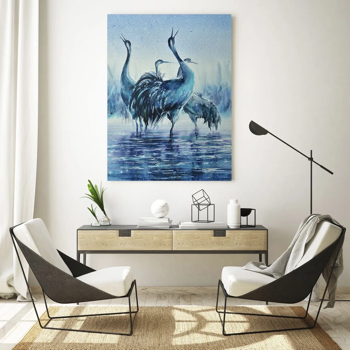 Quadro em vidro - Reunião matinal - 50x70 cm