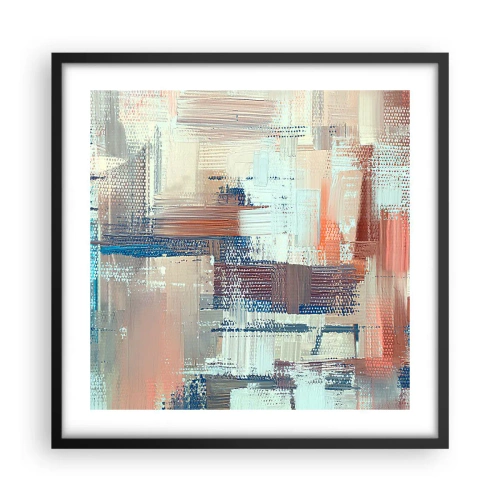 Pôster com moldura preta - Alcance a luz - 50x50 cm