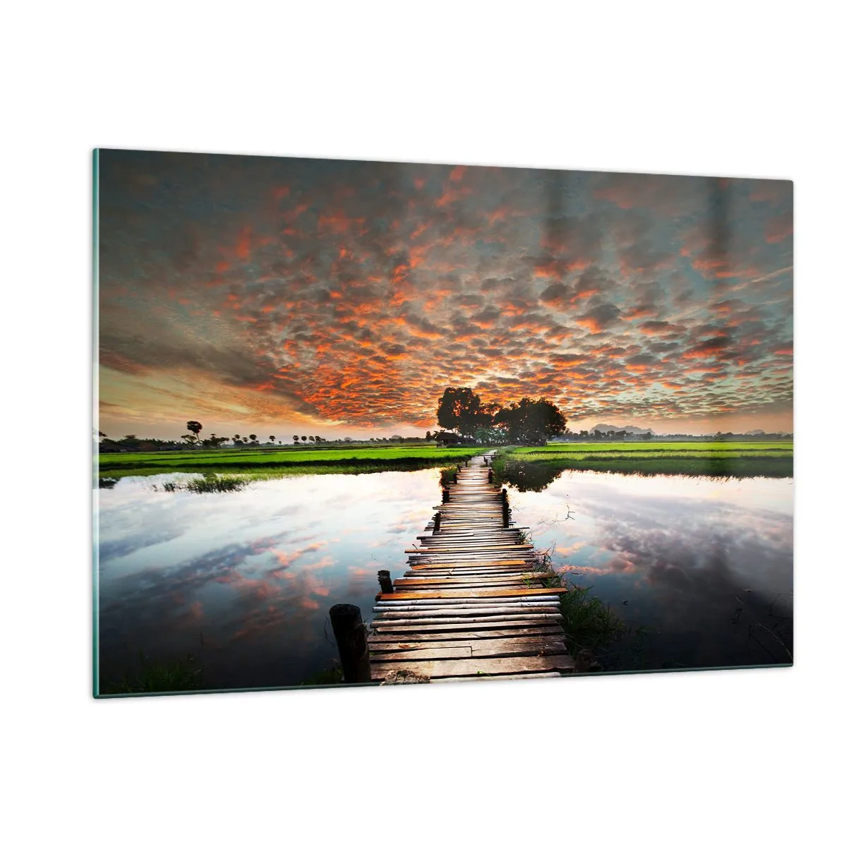 Quadro em vidro - Abra os braços - respire - 120x80 cm