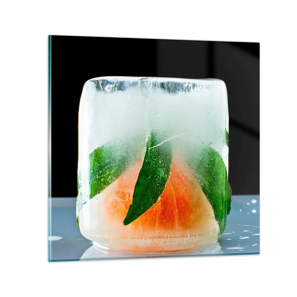 Quadro em vidro - Frescor e refresco - 30x30 cm