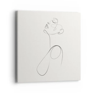 Quadro em tela - Enrolada em sonhos - 40x40 cm