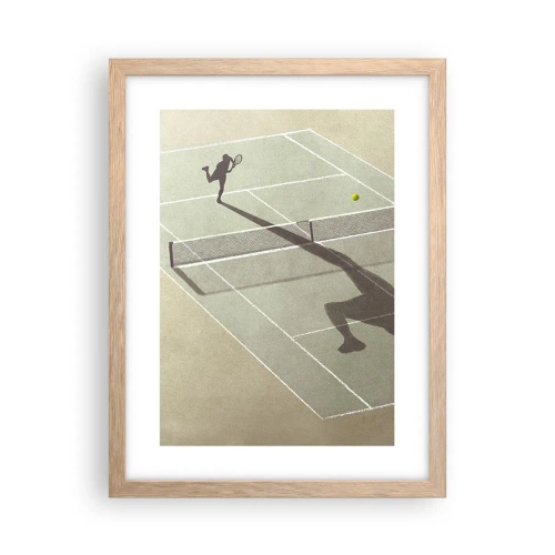 Pôster com moldura de carvalho claro - Supera-te - 30x40 cm