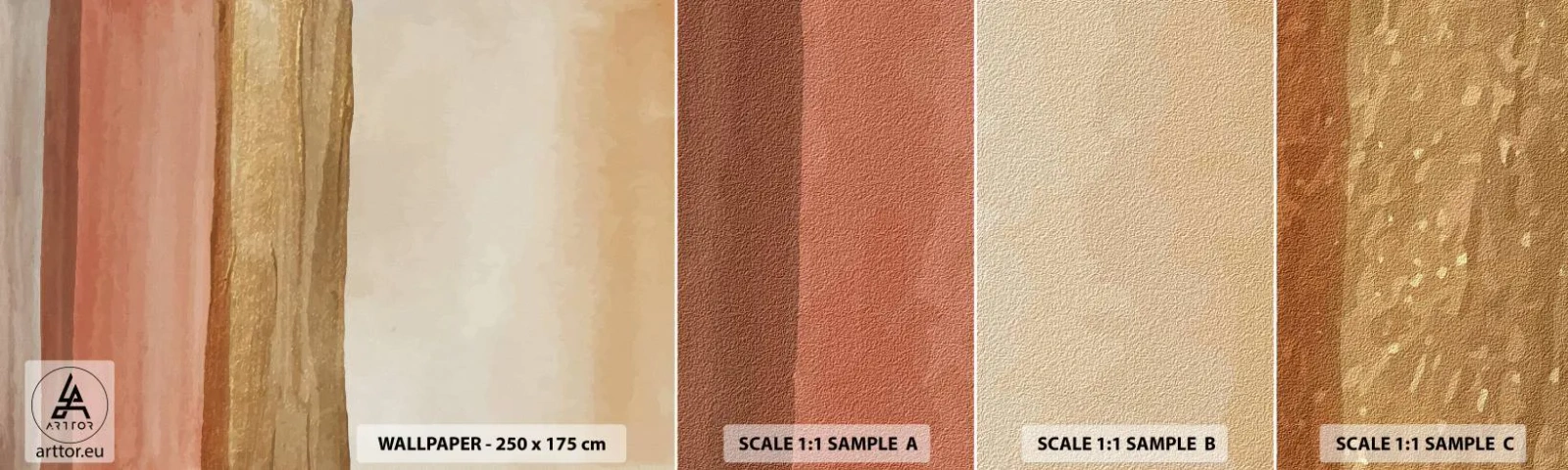 Amostra de Papel de Parede Standard Eco - Composição vertical - Abstração, Pedaço, Arte Moderna. - 100x30 cm