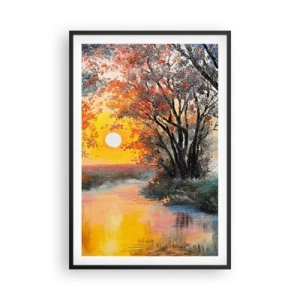 Pôster com moldura preta - Vibrações de outono - 61x91 cm
