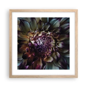 Pôster com moldura de carvalho claro - O florescimento da juventude - 40x40 cm