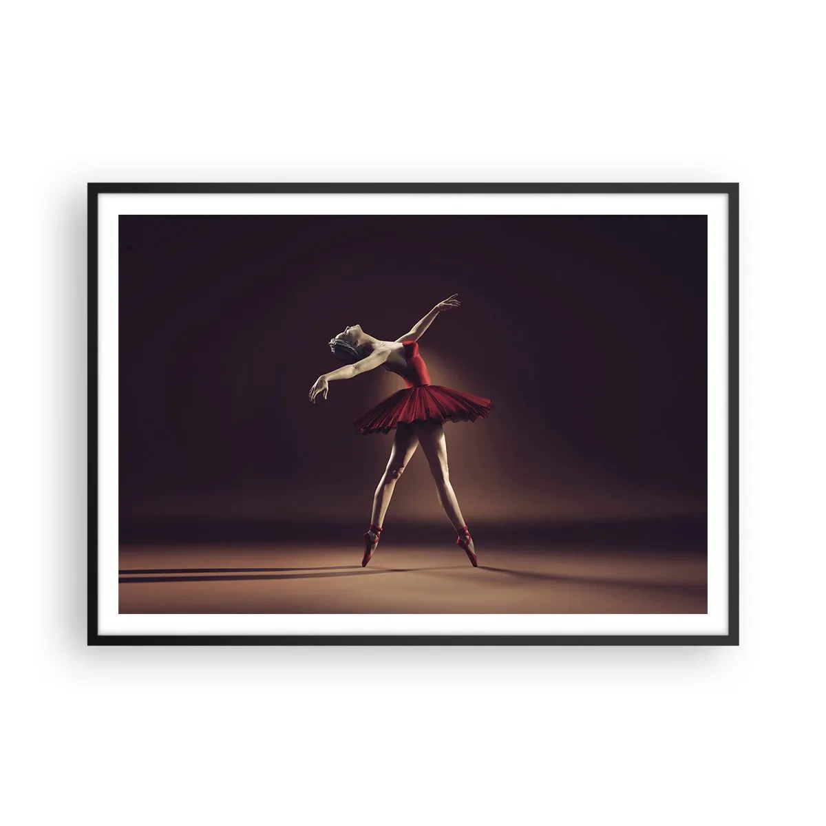 Pôster com moldura preta - Prima ballerina - 100x70 cm