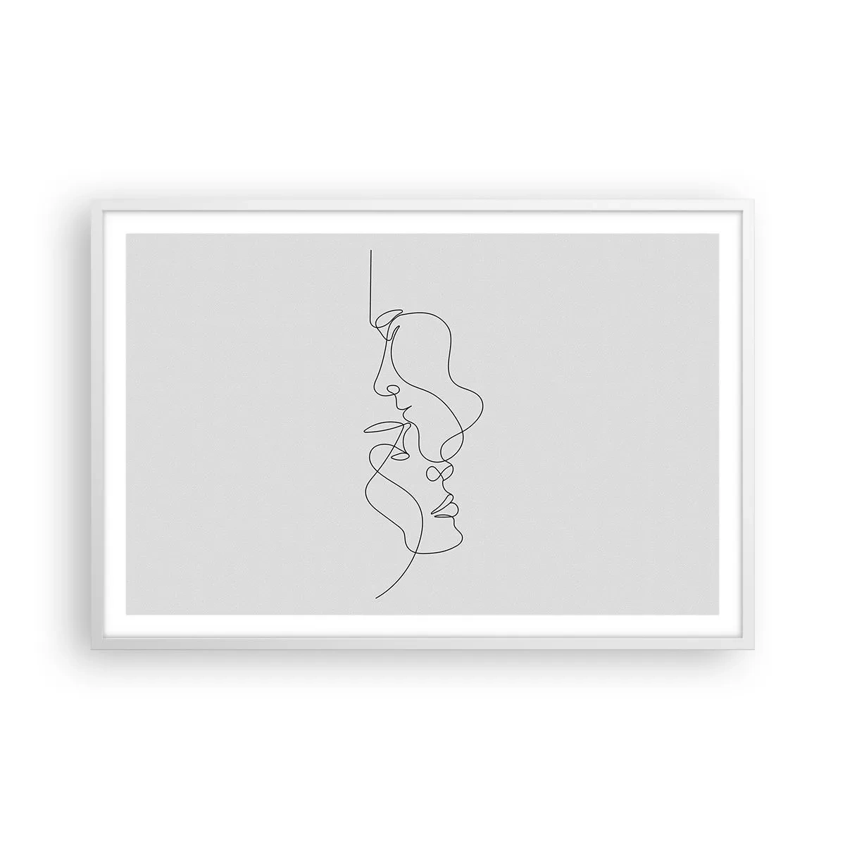 Pôster em moldura branca - O calor dos desejos amargos - 91x61 cm