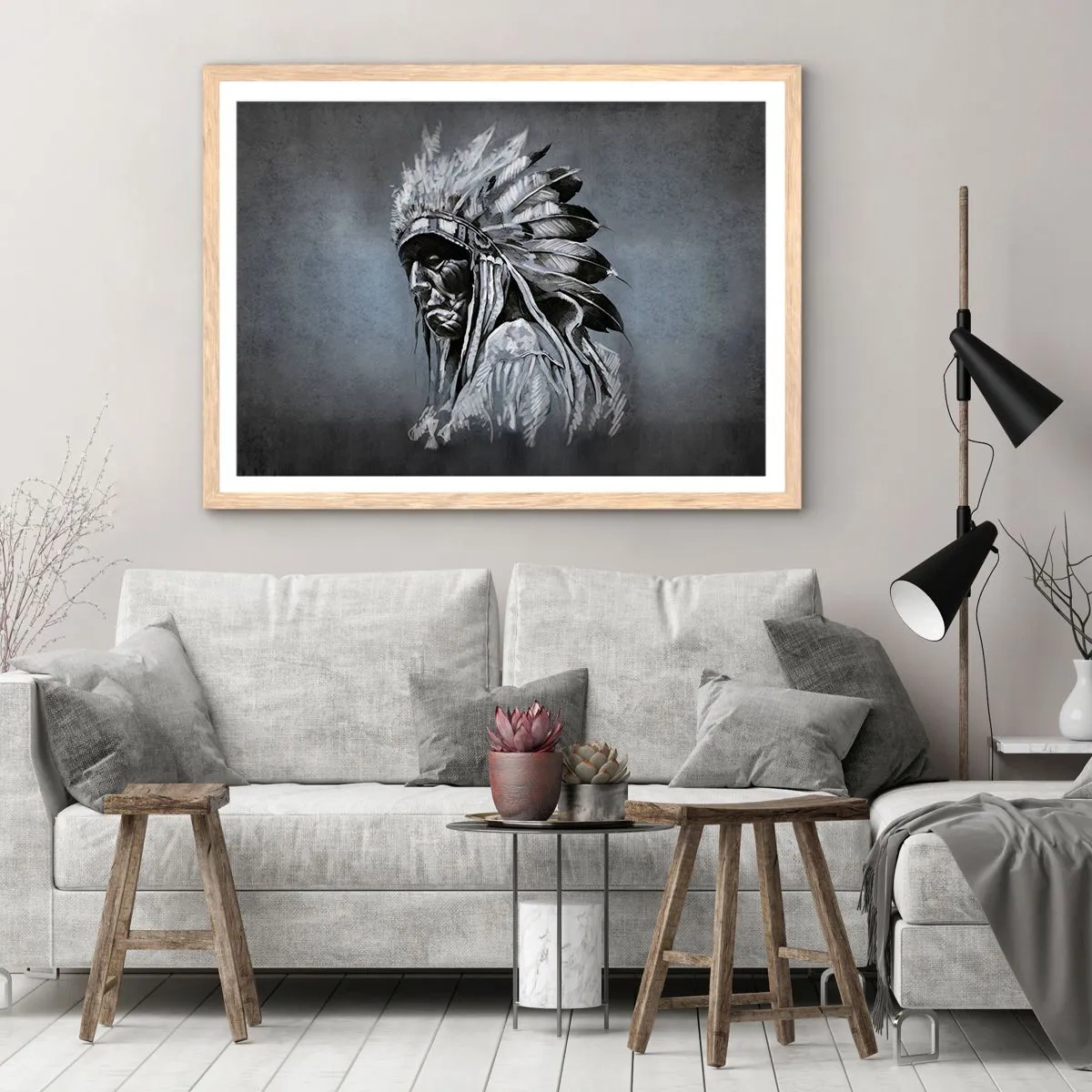 Pôster com moldura de carvalho claro - De volta às raízes - 91x61 cm