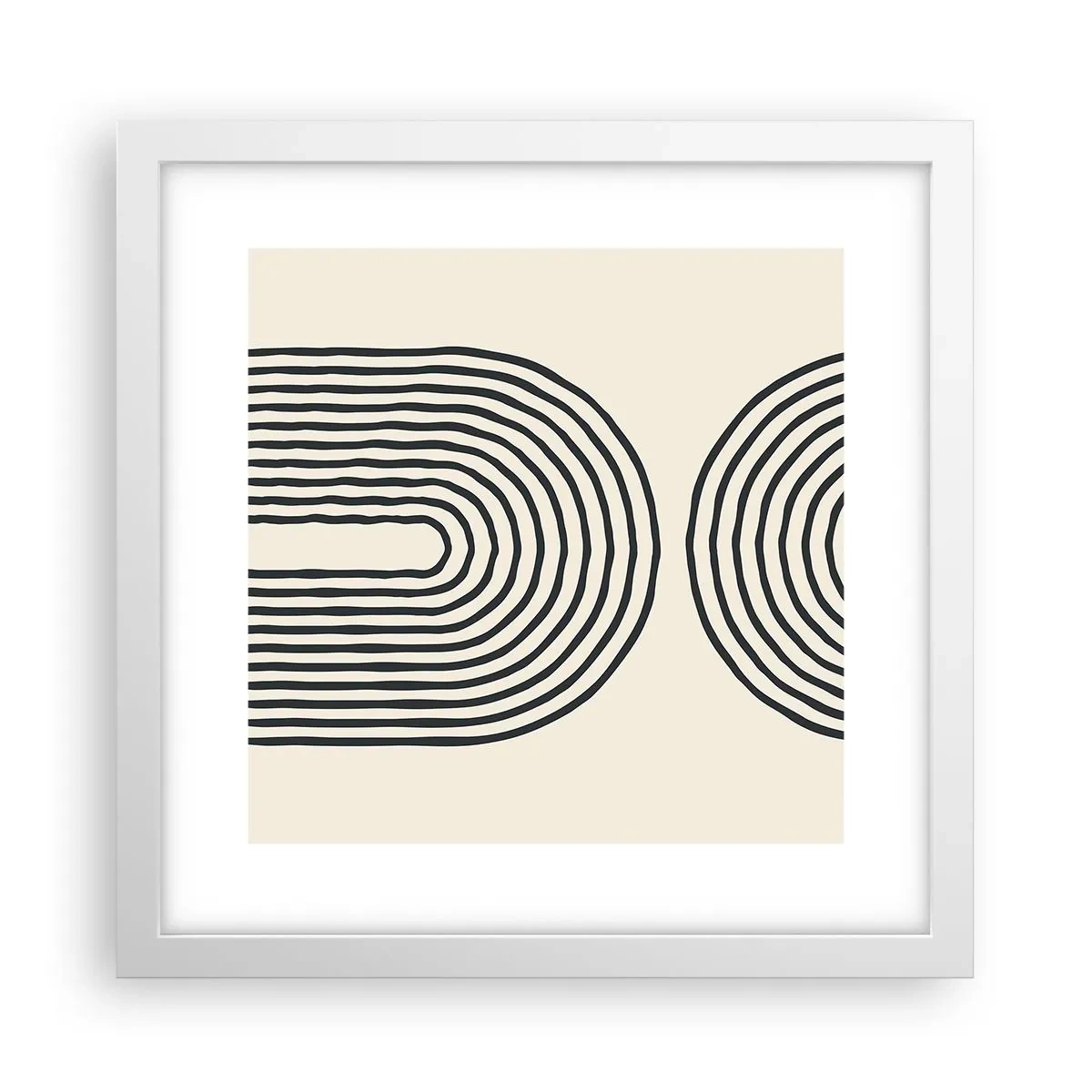 Pôster em moldura branca - Em um momento... - 30x30 cm