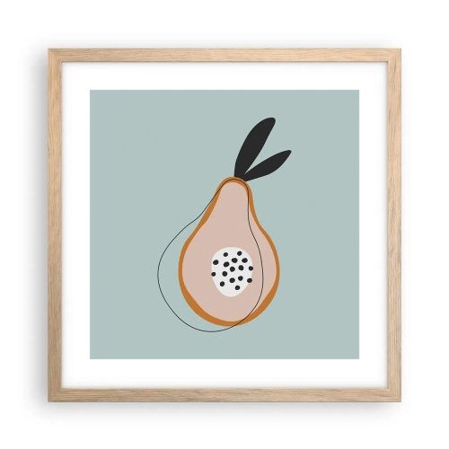 Pôster com moldura de carvalho claro - Penetrar na natureza das coisas - 40x40 cm