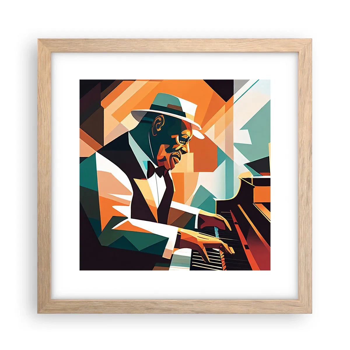 Pôster com moldura de carvalho claro - Todo aquele jazz - 30x30 cm
