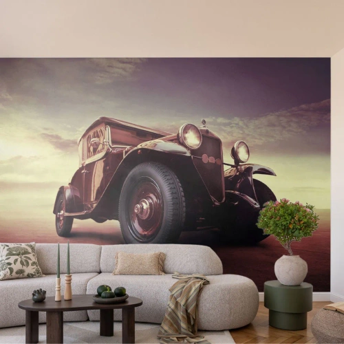 Papel de Parede Premium Canvas - Voltemos aos velhos tempos.... - Automotivo, Carro retrô, Vintage - 250x175 cm