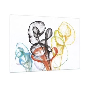 Quadro em vidro - Flores com alma - 100x70 cm