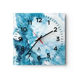 Relógio de parede - Relógio em vidro - Concerto Azul - 40x40 cm