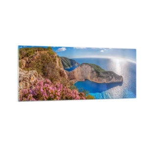 Quadro em vidro - As minhas grandes férias gregas - 100x40 cm