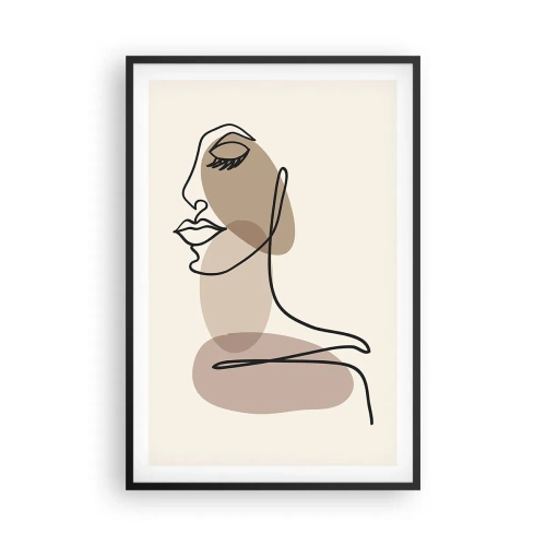 Pôster com moldura preta - Uma certa linha de beleza - 61x91 cm