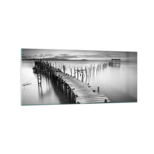 Quadro em vidro - A tranquilidade de uma costa esquecida - 120x50 cm