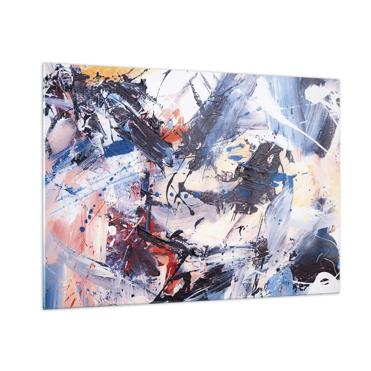 Quadro em vidro - Dança louca da abstração - 100x70 cm