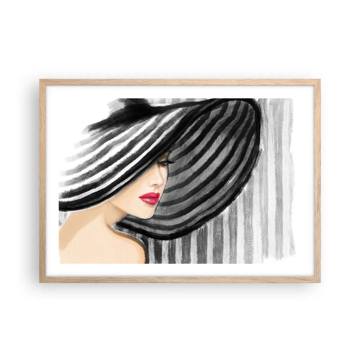 Pôster com moldura de carvalho claro - Onde encontrar-te? - 70x50 cm