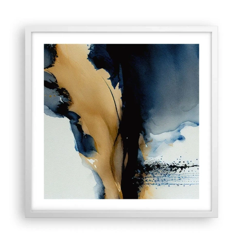 Pôster em moldura branca - Atrás da cortina - 50x50 cm