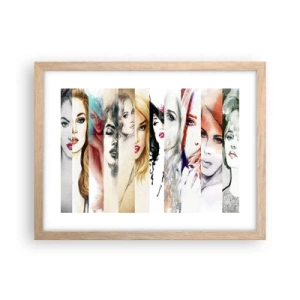 Pôster com moldura de carvalho claro - Sempre VOCÊ - 40x30 cm