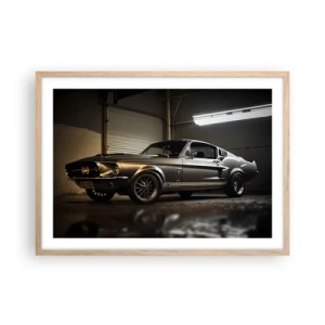 Pôster com moldura de carvalho claro - De volta ao passado - 70x50 cm