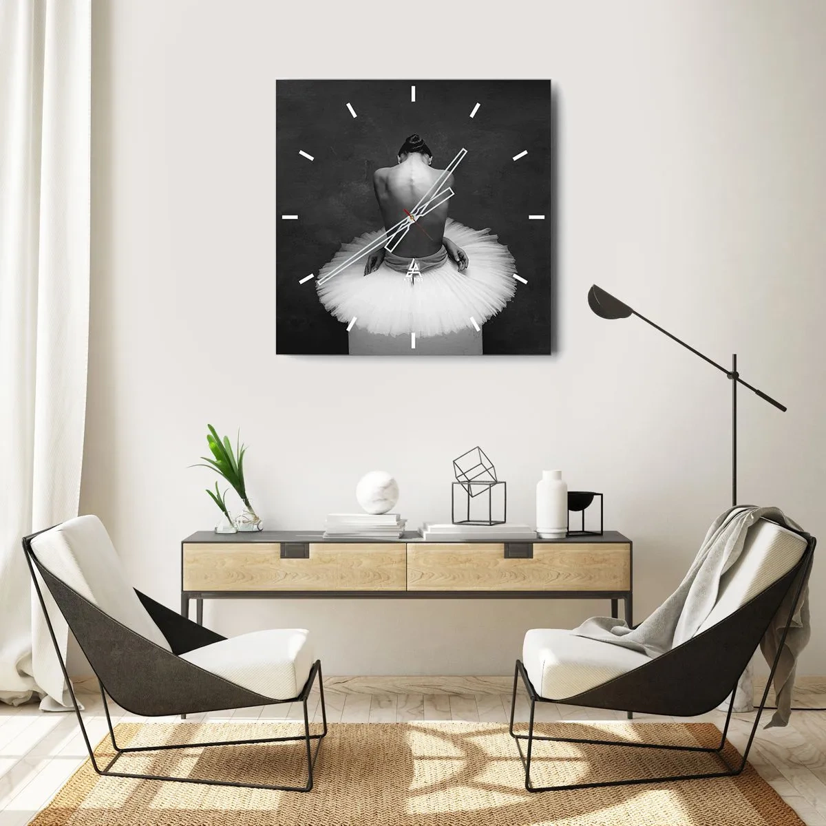 Relógio de parede - Relógio em vidro - Está a florescer - 30x30 cm