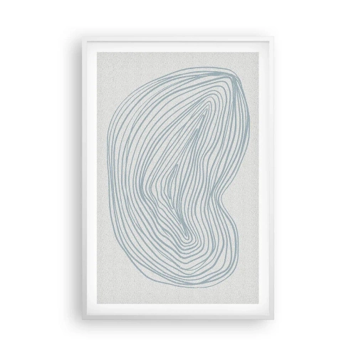 Pôster em moldura branca - Deixe cair o sorriso - 61x91 cm