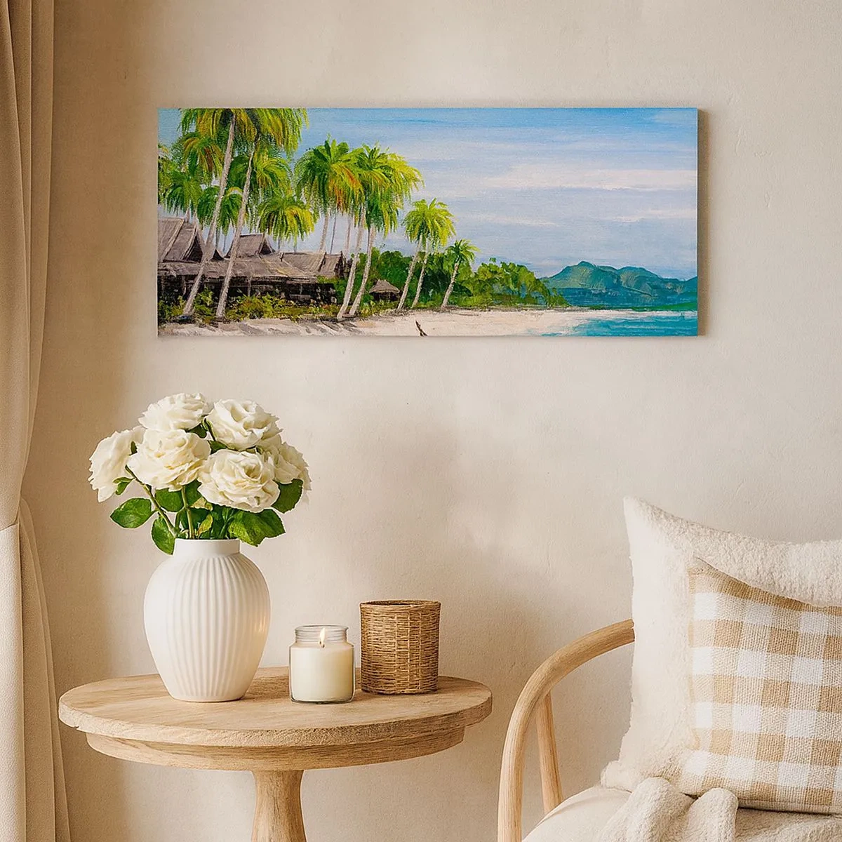 Quadro em tela - Um sonho exótico - 100x40 cm