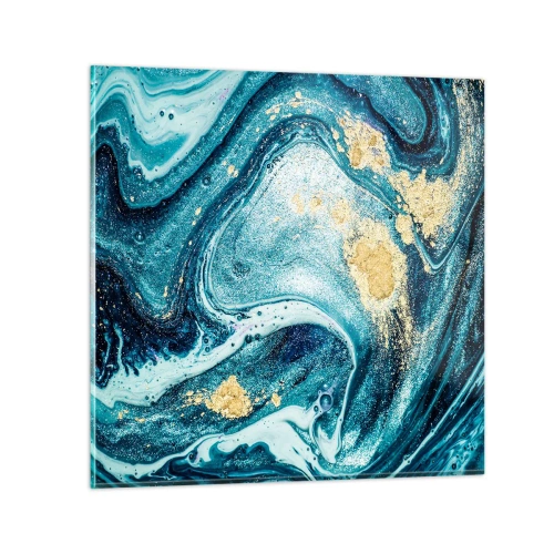 Quadro em vidro - Redemoinho azul - 70x70 cm