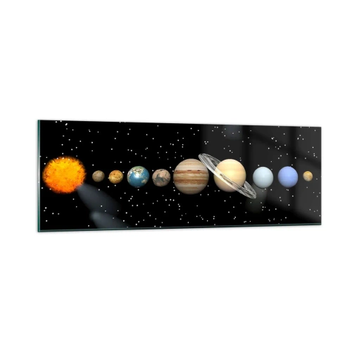 Quadro em vidro - E os planetas estão a enlouquecer... - 90x30 cm