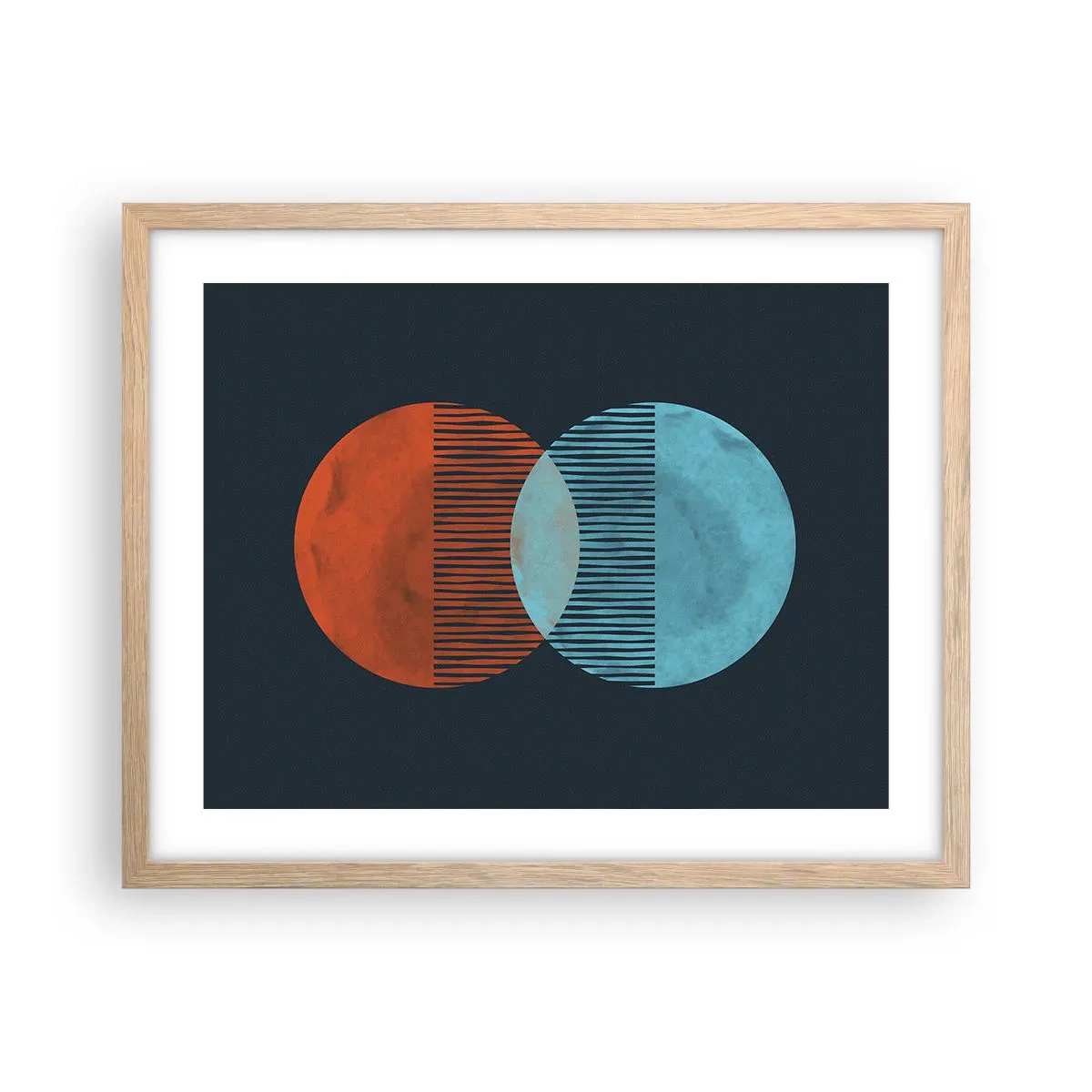 Pôster com moldura de carvalho claro - Fantasia astronómica - 50x40 cm