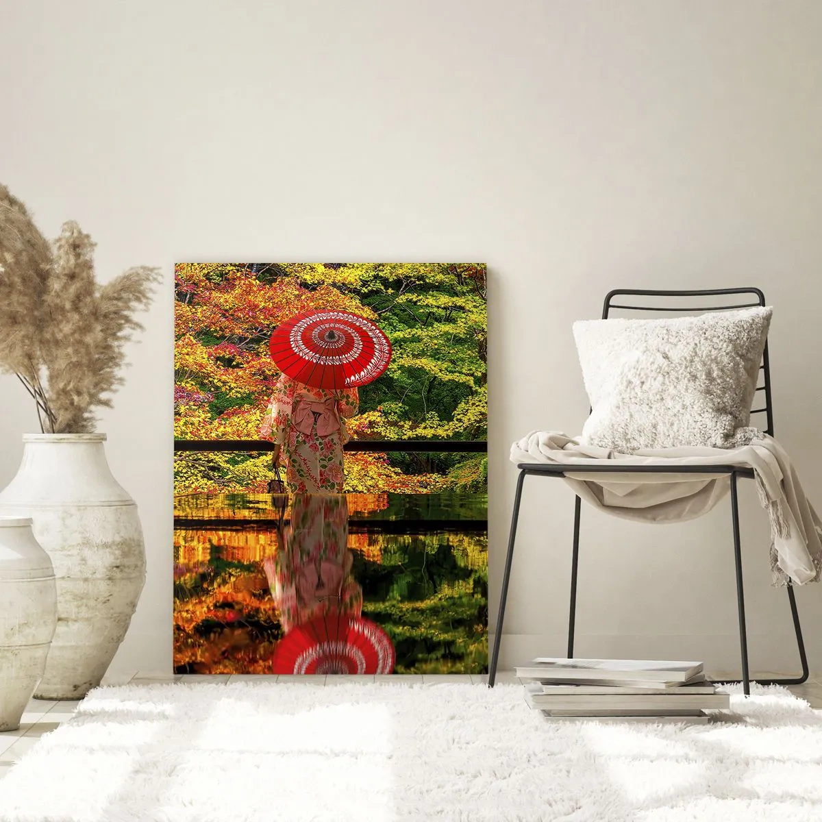 Quadro em vidro - No templo da natureza - 50x70 cm