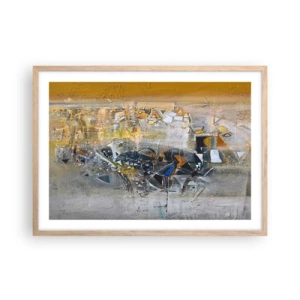 Pôster com moldura de carvalho claro - Tudo vai se encaixar - 70x50 cm